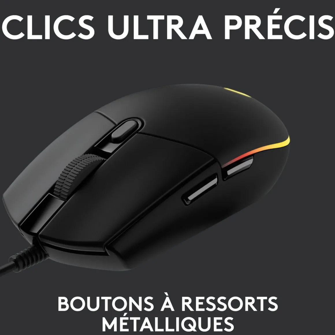 Souris Gaming G203 LIGHTSYNC Filaire RVB