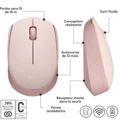 Souris M171 - Rose