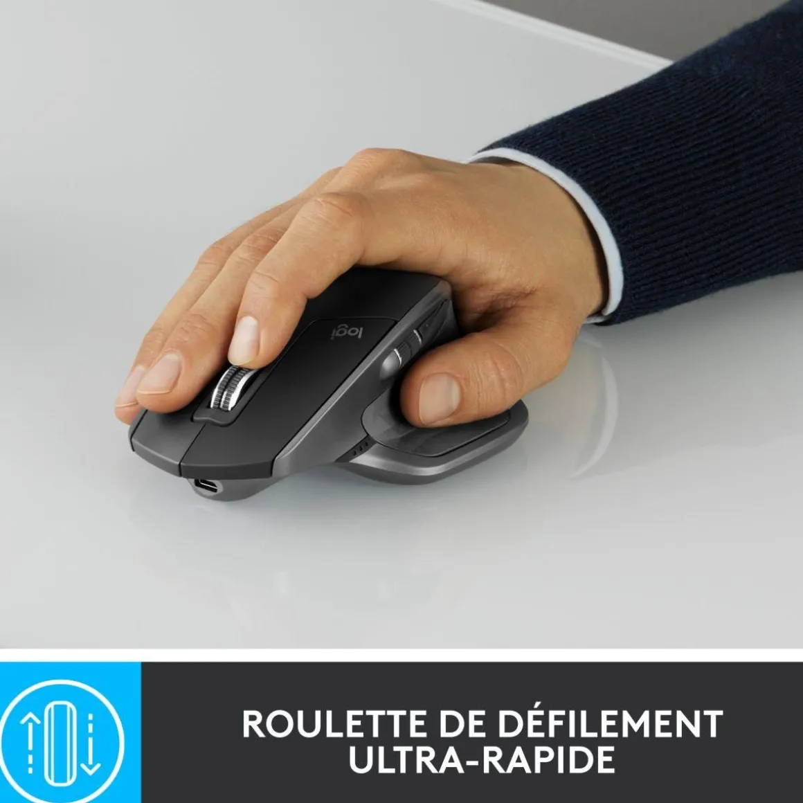 Souris sans fil rechargeable MX Master 2S Graphite