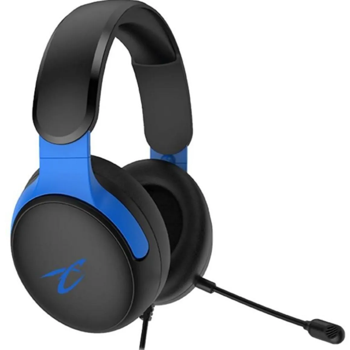 Spectra casque gaming pour PS5 PS4 PC Xbox, HP 40 mm, micro inclinable, réglage volume, noir et bleu
