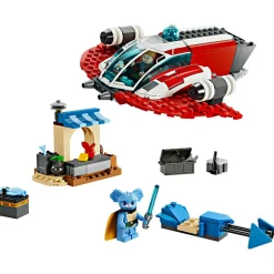 Star Wars 75384 Le Crimson Firehawk, Jouet de Construction avec Speeder Bike et Minifigurines