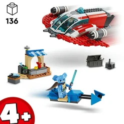 Star Wars 75384 Le Crimson Firehawk, Jouet de Construction avec Speeder Bike et Minifigurines