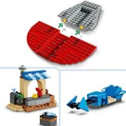 Star Wars 75384 Le Crimson Firehawk, Jouet de Construction avec Speeder Bike et Minifigurines