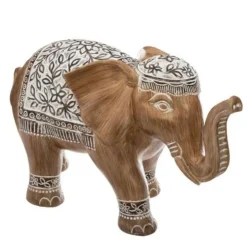 Statue Déco en Résine Eléphant 11cm Naturel