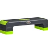 Stepper Fitness Aerobic hauteur reglable surface antiderapante dim. 78L x 28l x 10/15/20H cm PP noir vert