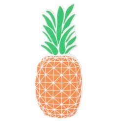 Sticker Puffy Ananas 10cm Orange & Vert