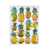 Stickers 3D en Métal Ananas Jaune & Vert