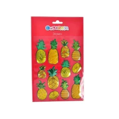 Stickers 3D en Métal Ananas Jaune & Vert