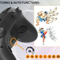 Subsonic - Manette sans fil pour Switch / Switch oled, LED, vibrations et gyroscope - Noire