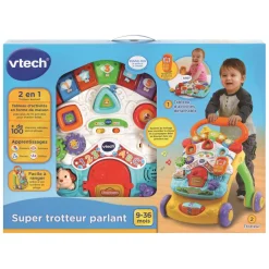 Super trotteur parlant 2 en 1 orange