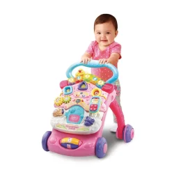 Super trotteur parlant 2 en 1 rose