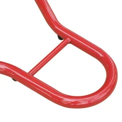 Support béquille de moto arrière lève moto arrière sur roulettes avec adaptateurs caoutchouc rouge et noir