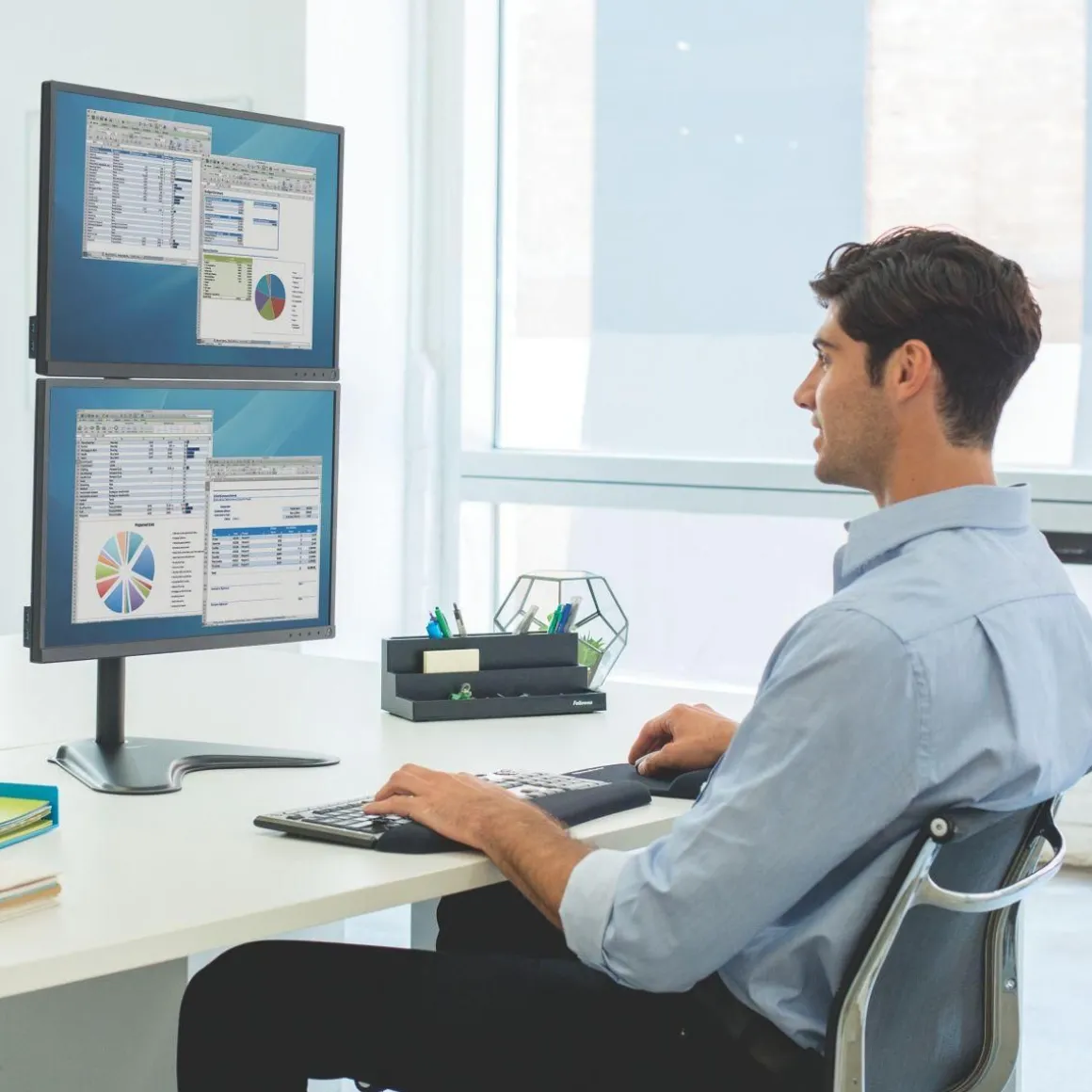 Support écran Support Double Vertical sur pied