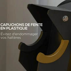 Support d'haltères à 5 niveaux - support de stockage d'haltères - charge max. 100 Kg - acier noir