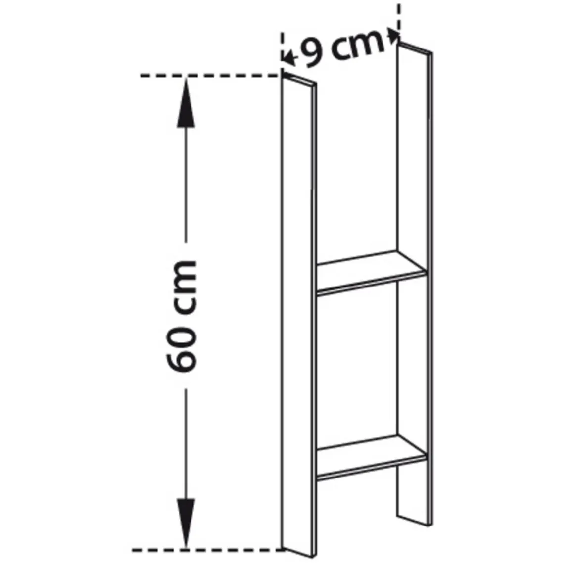 Support en H pour fixation carport - Poteau 9x9cm