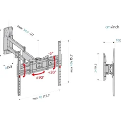 Support mural TV GS DR 400 PLUS FB