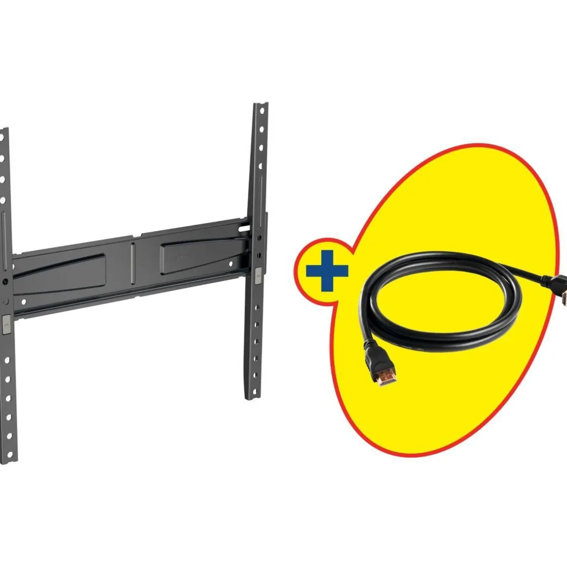 Support mural TV support TV VESA 400 + cable HDMI 4K 1.5M