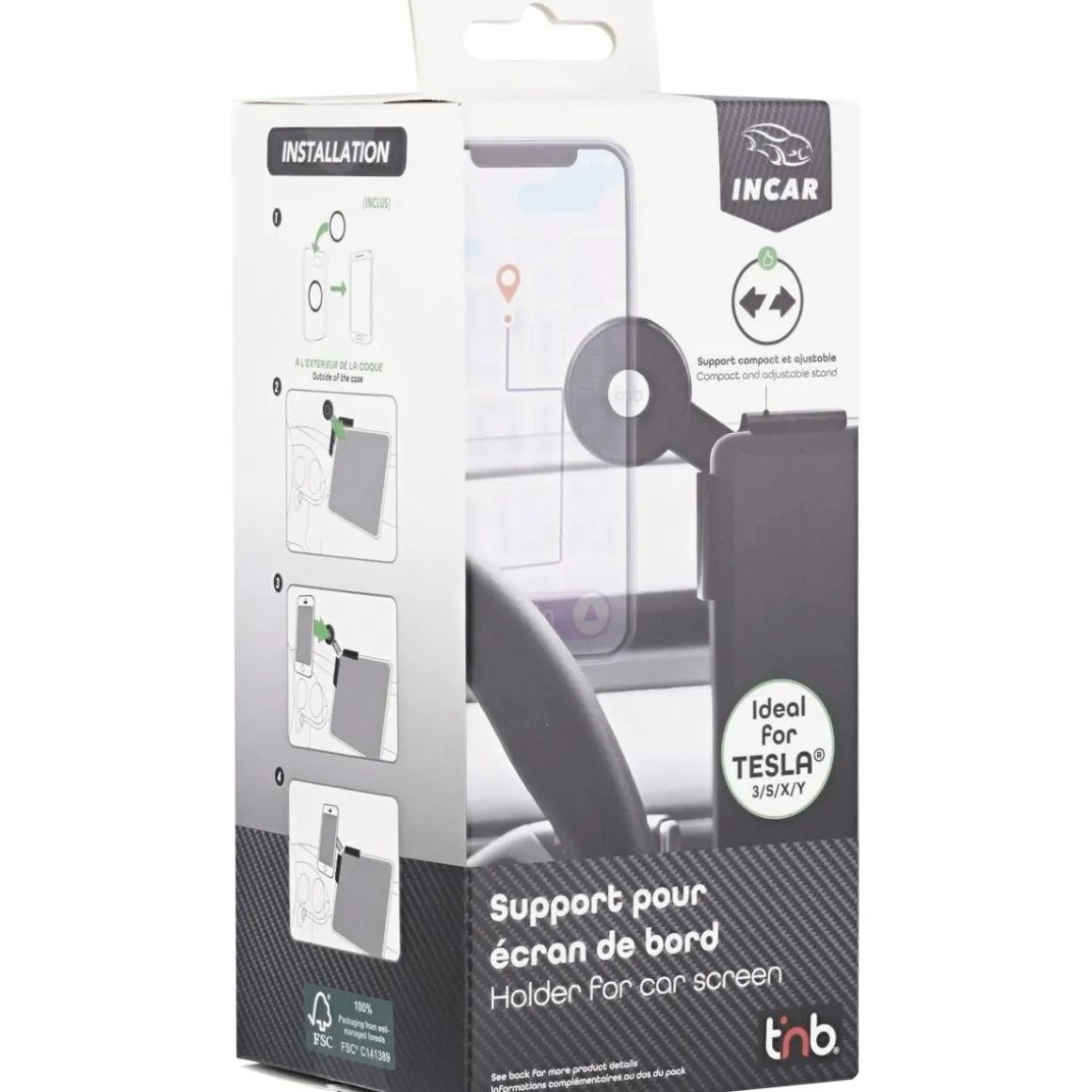 Support smartphone pour TESLA noir