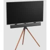Support TV au sol Q1310 - Noir / Bois