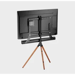 Support TV au sol Q1310 - Noir / Bois