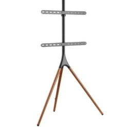 Support TV au sol Q1310 - Noir / Bois