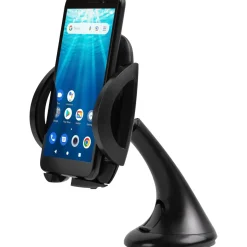 Support voiture sur grille d'aération et ventouse - Noir