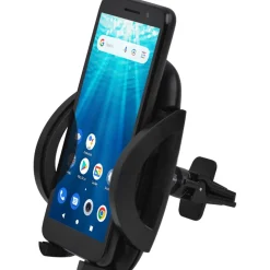 Support voiture sur grille d'aération et ventouse - Noir