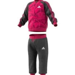 Survêtement pour Bébé Adidas I Bball Jog FT Rose Noir Multicouleur