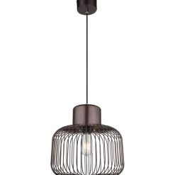 Suspension design industriel Akin - H. 120 cm - Marron bronze