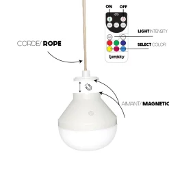 Suspension nomade MERIDA NOMAD Bois Herbe marine H34CM