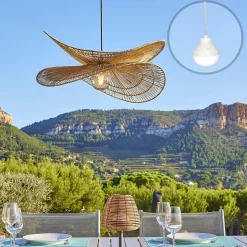 Suspension nomade SOLARA NOMAD Bois Jute H21CM