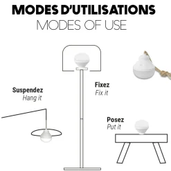 Suspension nomade SOLARA NOMAD Bois Jute H21CM