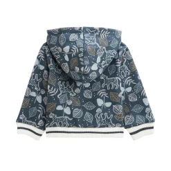 Sweat à capuche zippé bébé en molleton ultra chaud Félintrépide