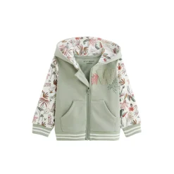 Sweat à capuche zippé enfant en molleton Abou