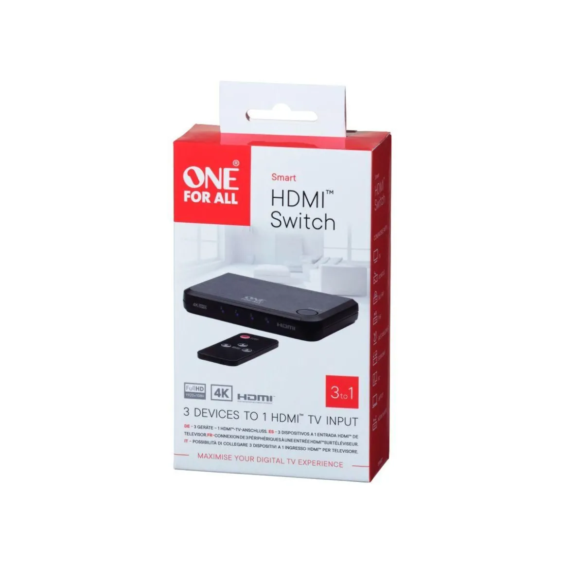 Switch HDMI HDMI TV 3 entrees 4K