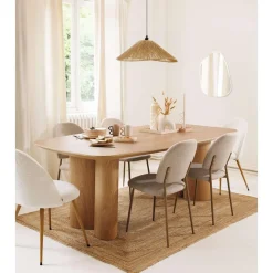 Table à manger en bois pour 8 personnes ALIONA - Marron