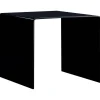 Table basse Noir 50x50x45 cm Verre trempe