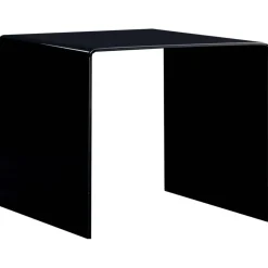 Table basse Noir 50x50x45 cm Verre trempe
