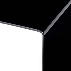 Table basse Noir 50x50x45 cm Verre trempe
