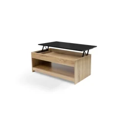 Table basse plateau relevable et coffre de rangement L60 cm LINE