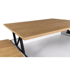 Table basse plateau relevable et coffre de rangement L60 cm LINE
