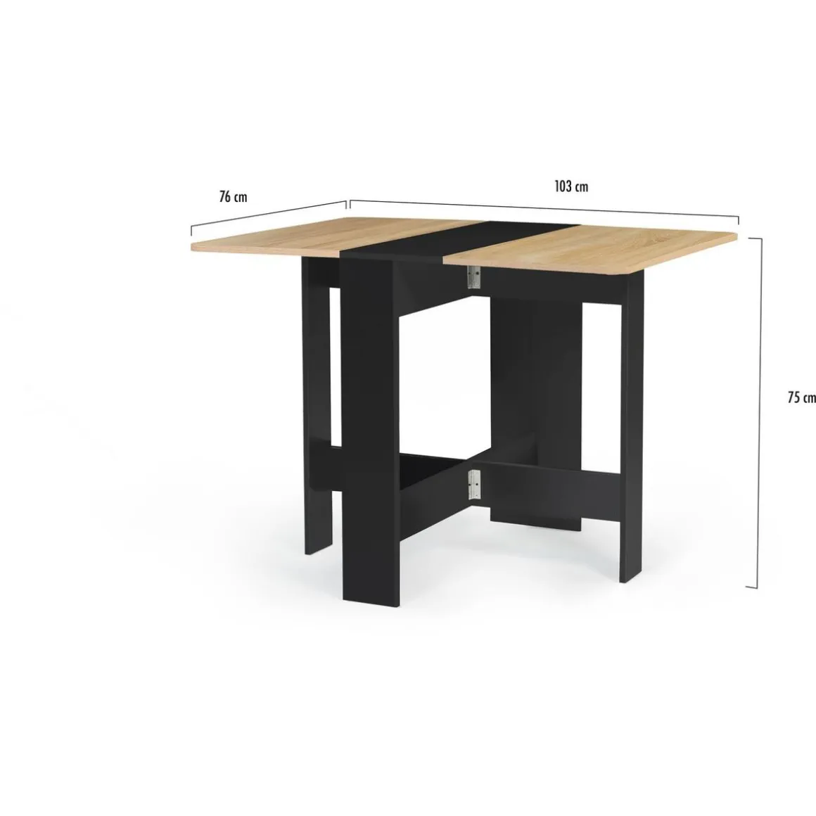Table console pliable rectangulaire L27/103 cm MADDY