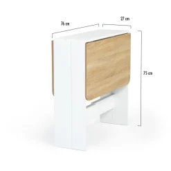 Table console pliable rectangulaire L27/103 cm MADDY