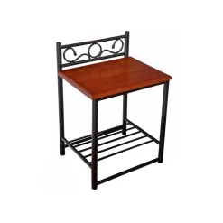 Table de chevet en metal noir laqué ref. 1069