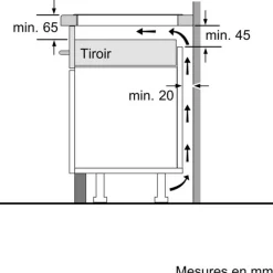 Table de cuisson à induction 60cm 3 feux noir - PUJ611BB5E