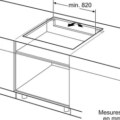 Table de cuisson à induction 90cm 5 feux 11100w noir - ex975lxc1f
