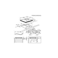 Table de cuisson induction 60cm 4 feux 7350w noir - EIV66453I
