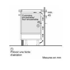 Table de cuisson induction 80cm 4 feux 7400w noir - ED851HSB1E