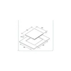 Table de cuisson vitrocéramique 4 feux 6500w noir - cc64ch