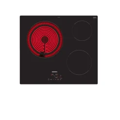 Table de cuisson vitrocéramique 60cm 3 feux 5700w noir - ET61RBKB8H